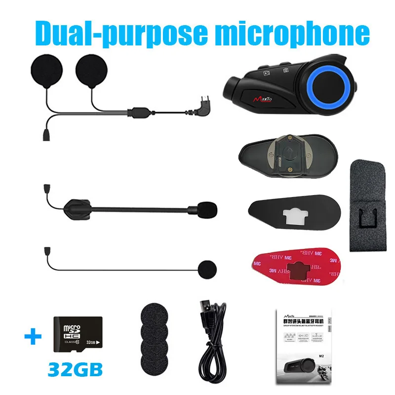 MAXTO M3 Motorradhelm Bluetooth Headset Intercom 1000 m WiFi 1080P Objektiv Videorecorder Wasserdicht 6 Fahrer 5