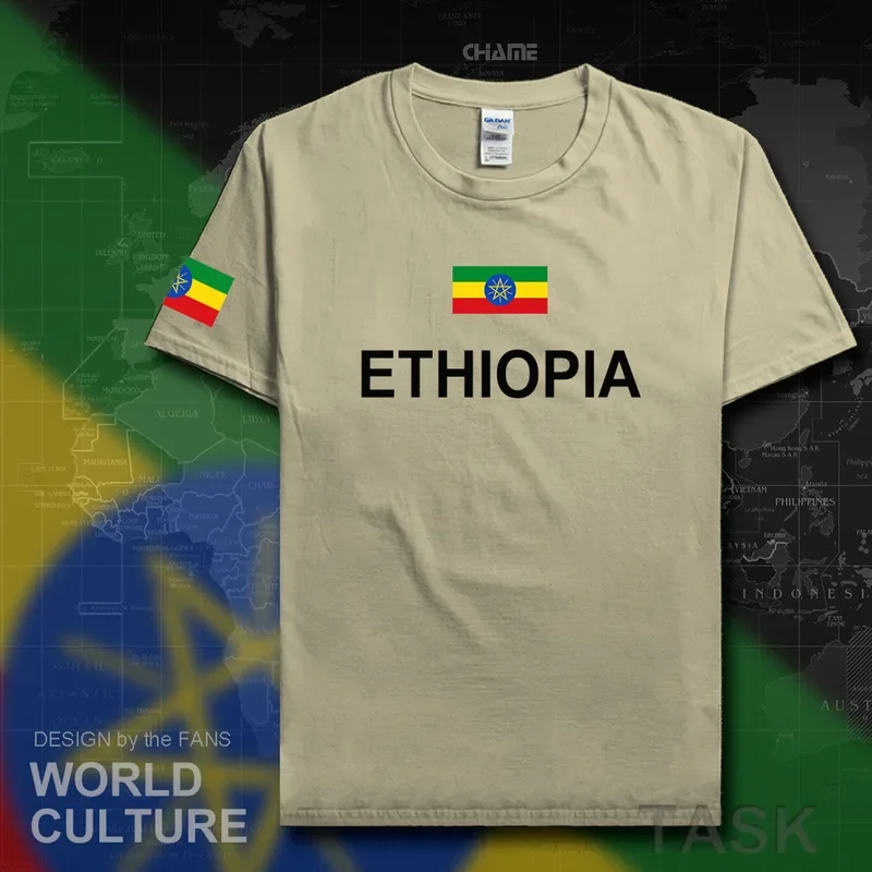 

Ethiopia ethical Mens T shirts fashion 2017 jerseys nation team 100% cotton T-shirt clothing tee country sporting sporting ETH