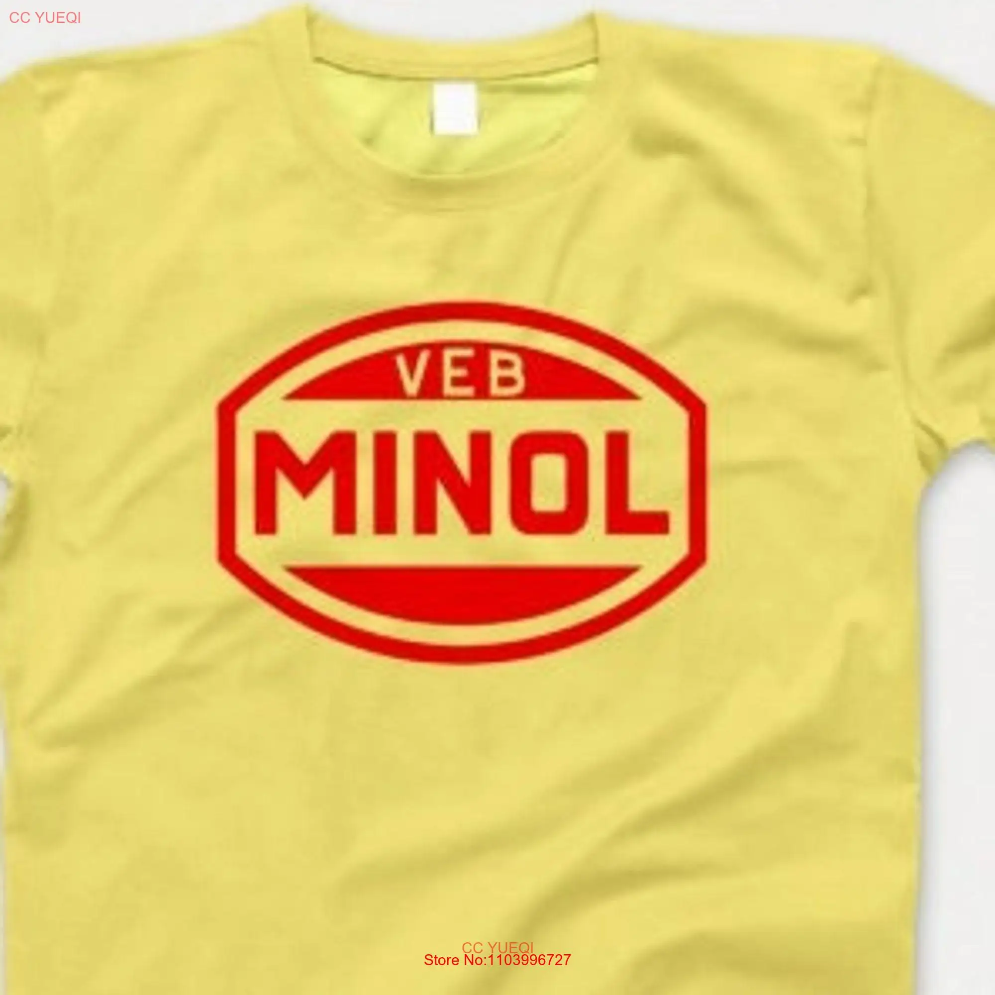 VEB Minol T Shirt 638 Retro Yellow  long or short sleeves