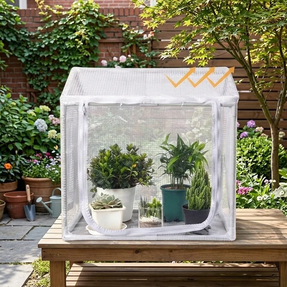 60x40x60cm Tabletop Greenhouse Tent for Indoor Outdoor For Plant Growing Transparent Enclosure Supports Germination