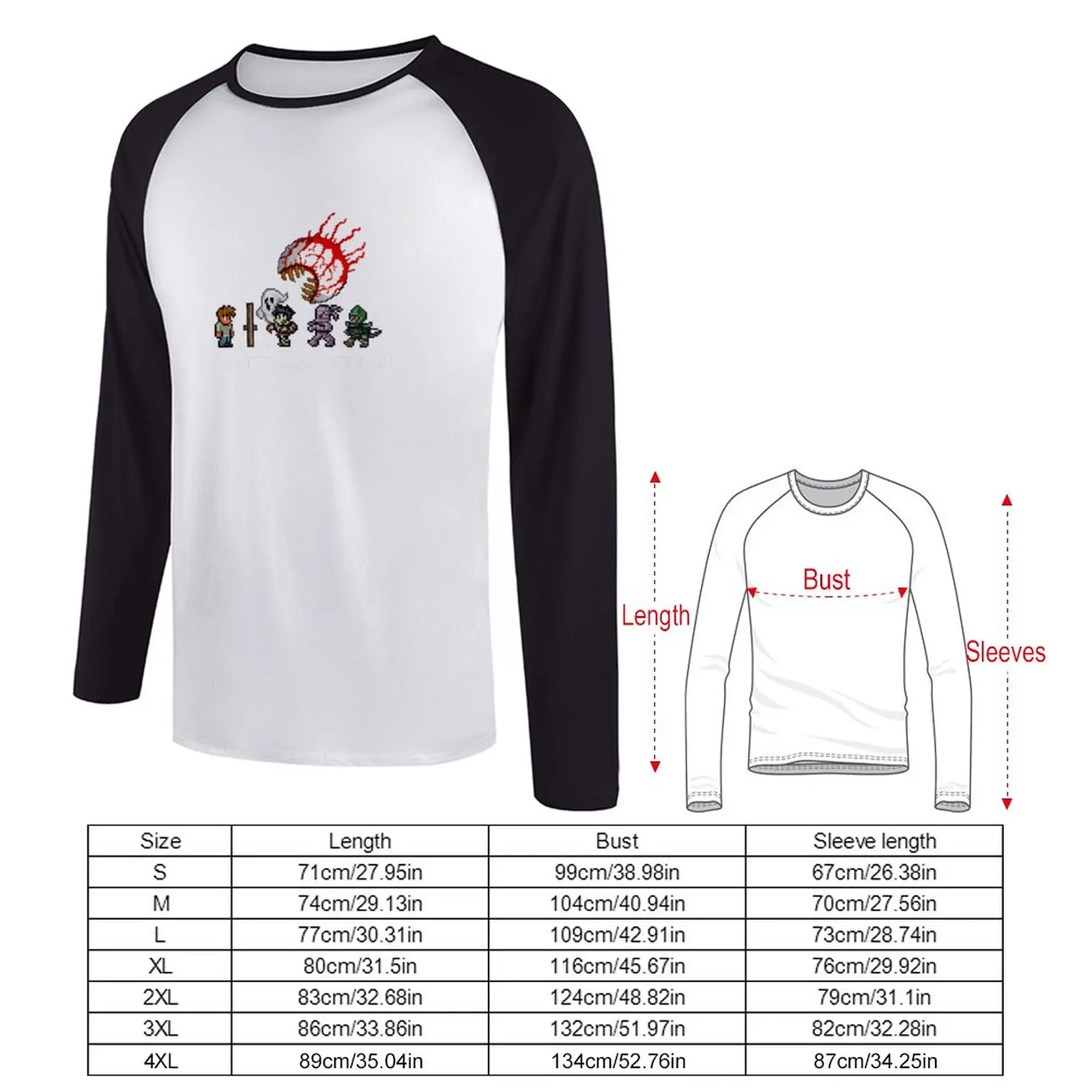 Funny Terraria Design Long Sleeve T-Shirt custom t shirt oversized t shirt Men's t shirts