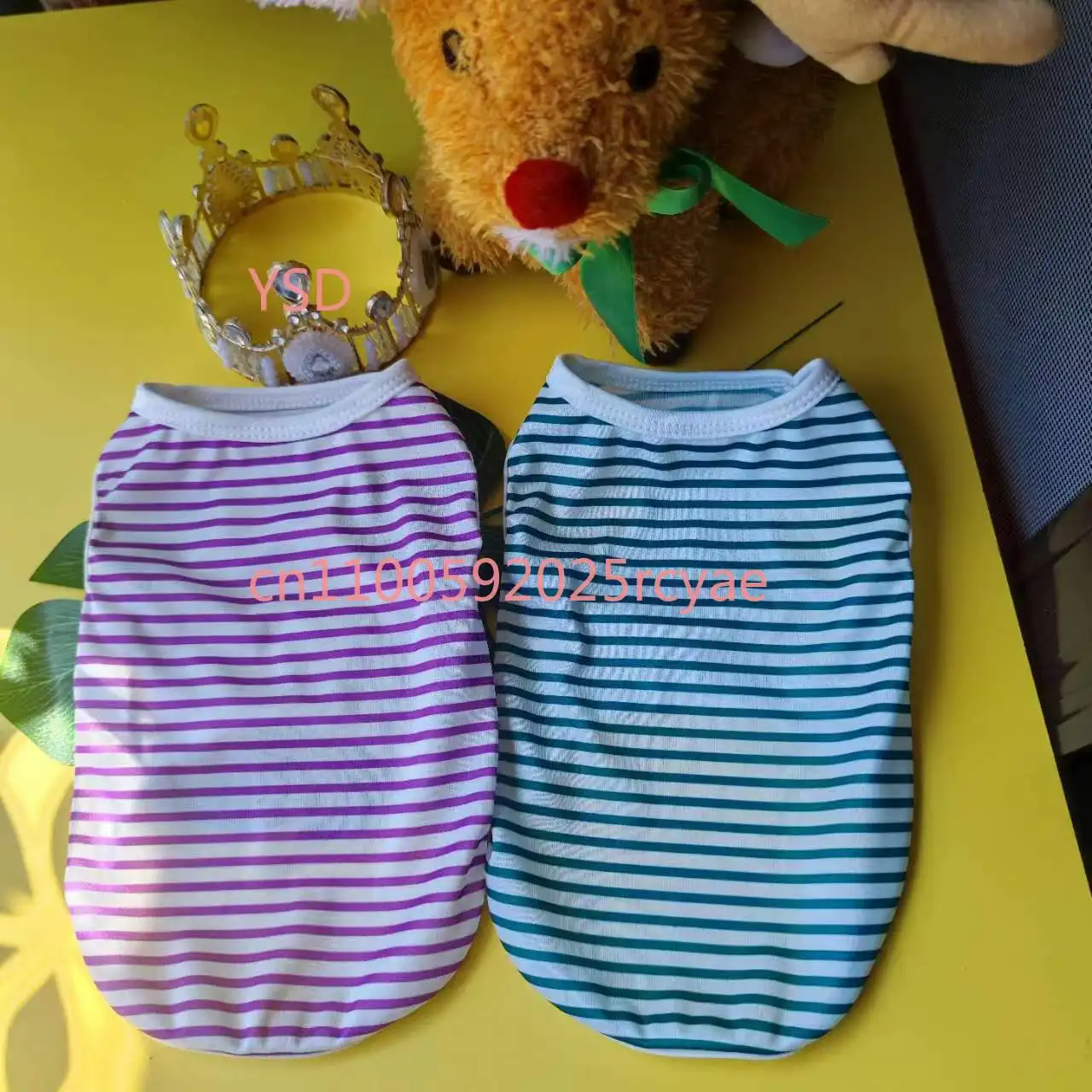 

Striped Pet Vest for Spring Summer Autumn Suitable for Small Medium Large Dogs and Cats