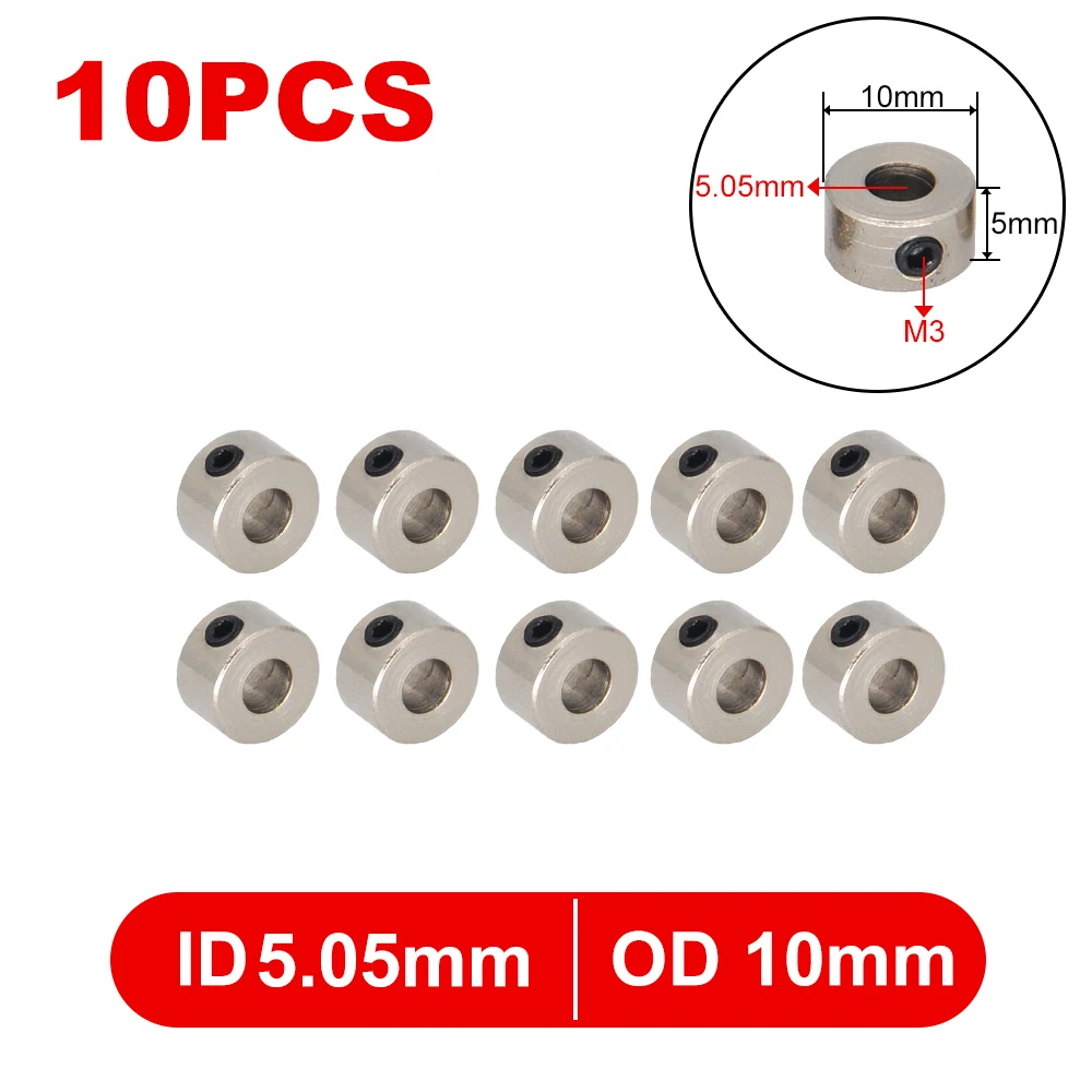 10PCS Metall Rad Lock Kragen Welle Achse Buchse Fahrwerk Stopper 1,6/2,1/2,6/3,1/4,1/5,1/6,1/8,1mm für RC Modell Teile