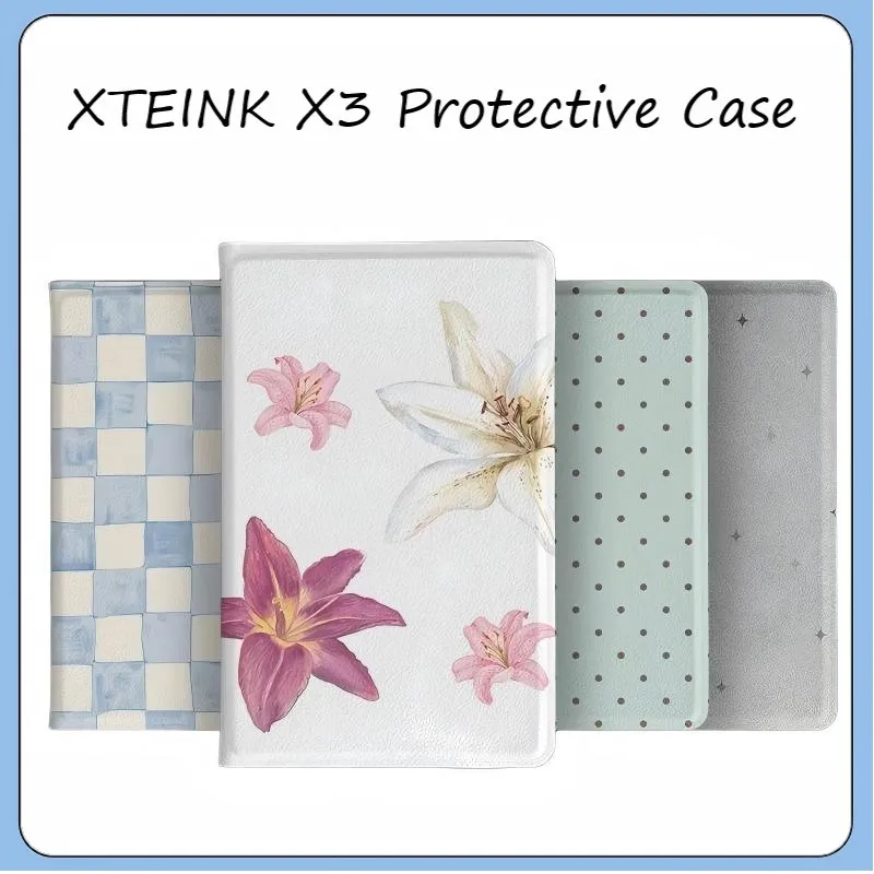For XTEINK X4 E-Ink Ebook Reader Magnetic Protective Folio Case Full‑Wrapped Inner Shell Strong Magnet Minimalist Slim Cover