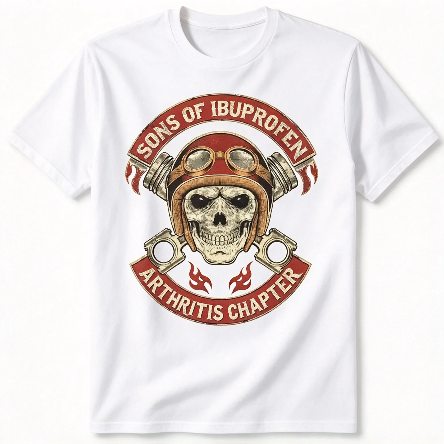 Men's Vintage Funny Sons of Ibuprofen Arthritis Chapter T-Shirt Meme Women Streetwear Cotton Summer Tee Unisex Casual Unisex