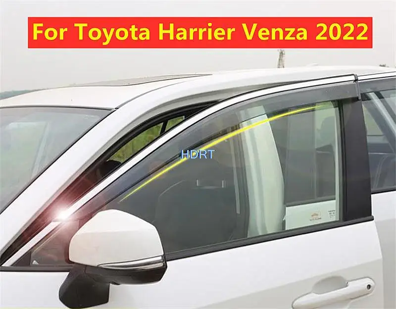 

For Toyota Harrier Venza 2022 Car Styling Window Visor Awnings Shelters Vent Shades Sun Rain Deflector Guards Auto Accessories