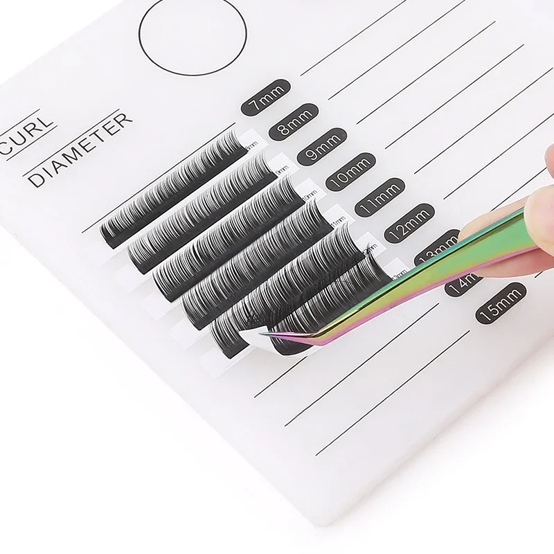 アクリルつけまつげパレット、目盛り付きスタンドパッドオーガナイザー、まつげエクステパレット、まつげホルダー、メイクアップツール