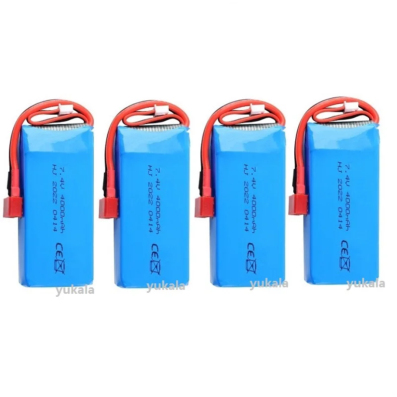 Wltoys 144001 2S 7.4V 4000mAh LiPo Battery/USB for Wltoys 144002/144010/124017/124019/124018/12428 R/C Car Upgrade Battery