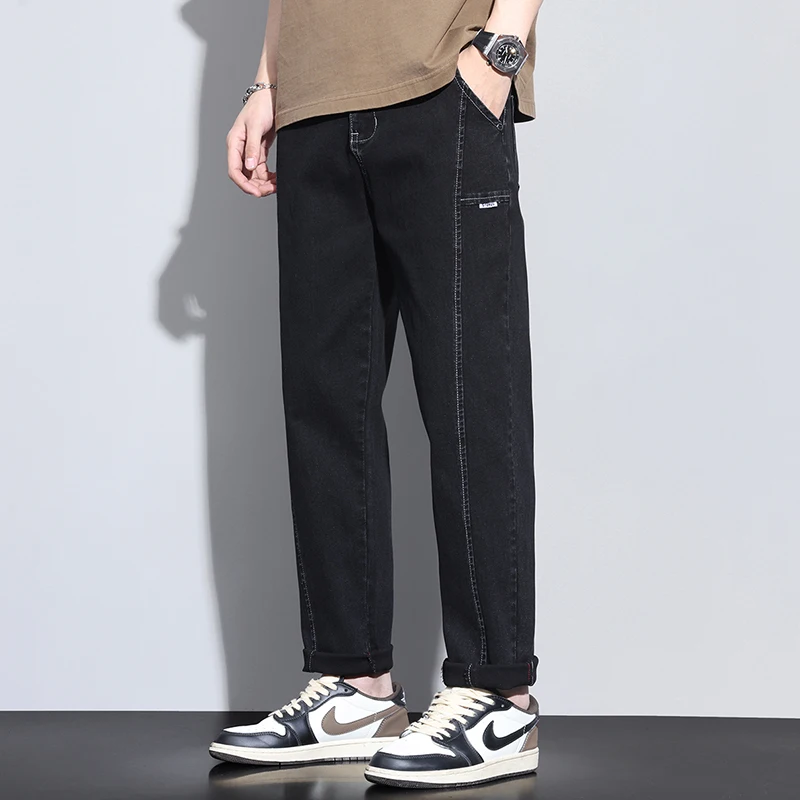 

Spring Autumn Jeans Straight Leg Pants 2024 New American Men's Jeans High-quality Fabric Three-dimensional Cut Taller Thinner