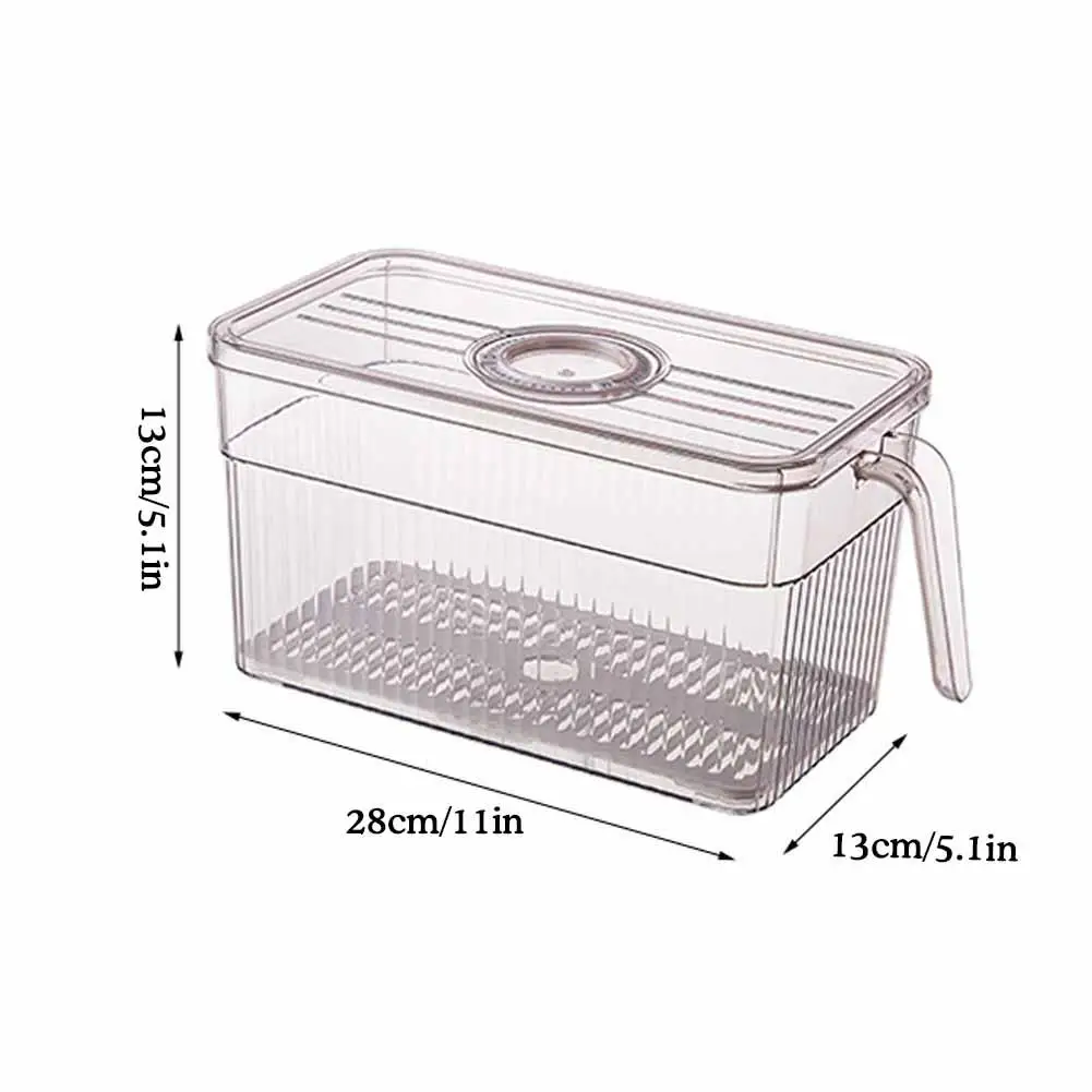 New Refrigerator Organizer Bin Food Fridge Storage Box Clear Fridge Containers Freezer Pantry Cabinet Kitchen Organizer