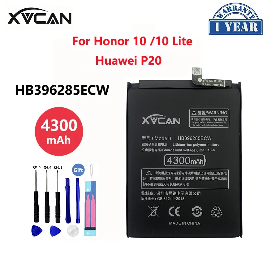 

Original XVCAN Replacement Phone Battery HB396285ECW High Capacity 4300mAh For Huawei P20 Honor 10 Honor10 Lite Batteria