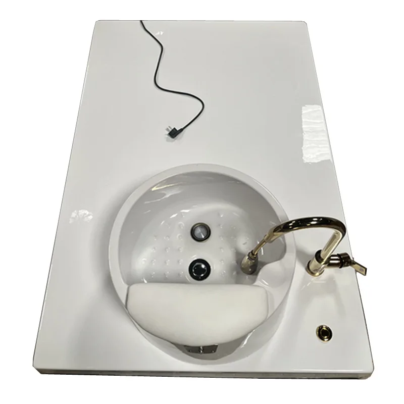 Beauty Care Salon Equipment Pedicure Foot Spa Popular Foot Spa Bath White Porcelain Basin With Platform