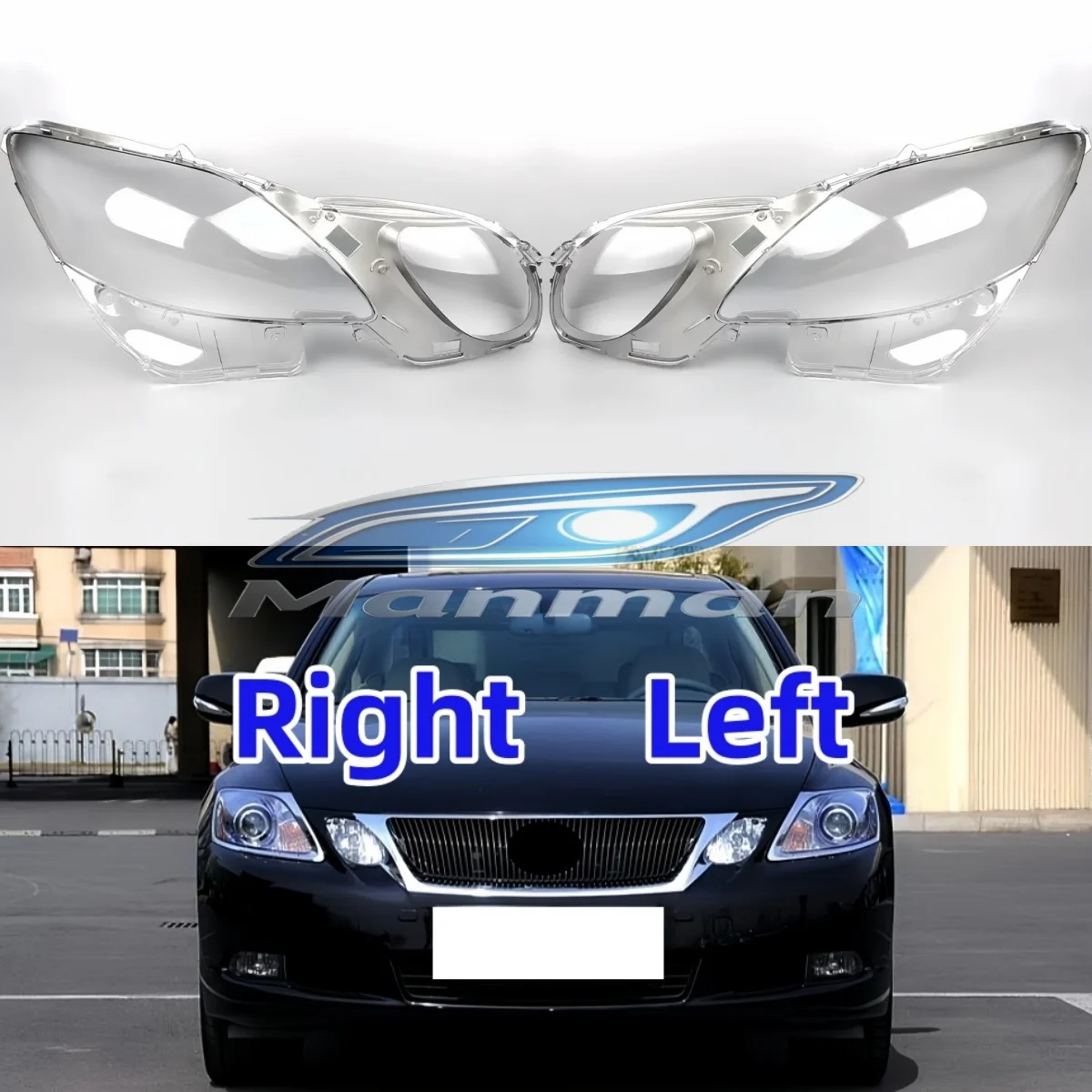 For Lexus GS GS300 GS430 GS450 GS460 2005 2006 2007 2008 2009 2010 2011 Headlamp Transparent Lampshade Headlight Shell Cover