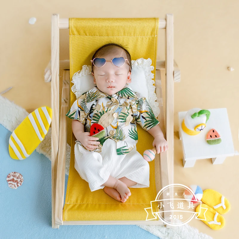 Camisa de manga corta con estampado de dibujos animados para bebé recién nacido, estilo playero para vacaciones de verano