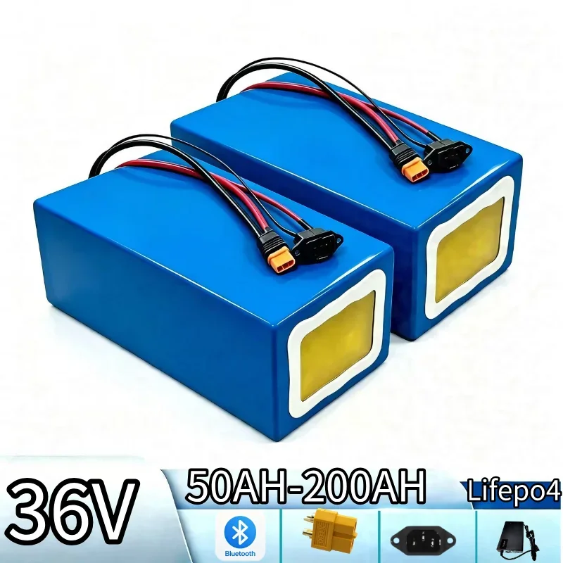 36V 12S Lithium Iron Phosphate Battery Pack 50Ah-200Ah Multi-Protection BMS Deep Cycle For Golf Cart RV Solar Off-Grid EV