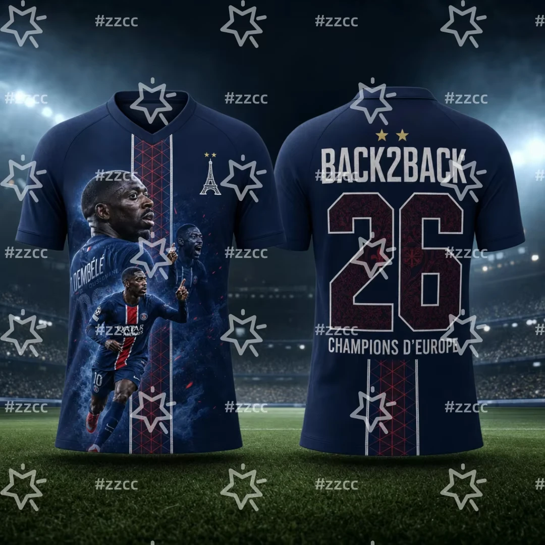 Unisex Club Soccer Jersey Dark Blue Splash Grid Multi-Player Print No.26 Tower Star Champion Decor 2026 Crest Fan Football Shirt