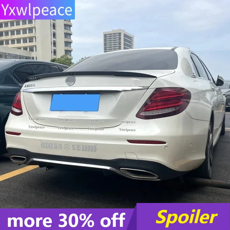 

For Mercedes Benz W213 Spoiler 2016-2021 E-class E200 E300 E320 E63 ABS Glossy Black Rear Trunk Lip Spoiler Body Kit Accessories