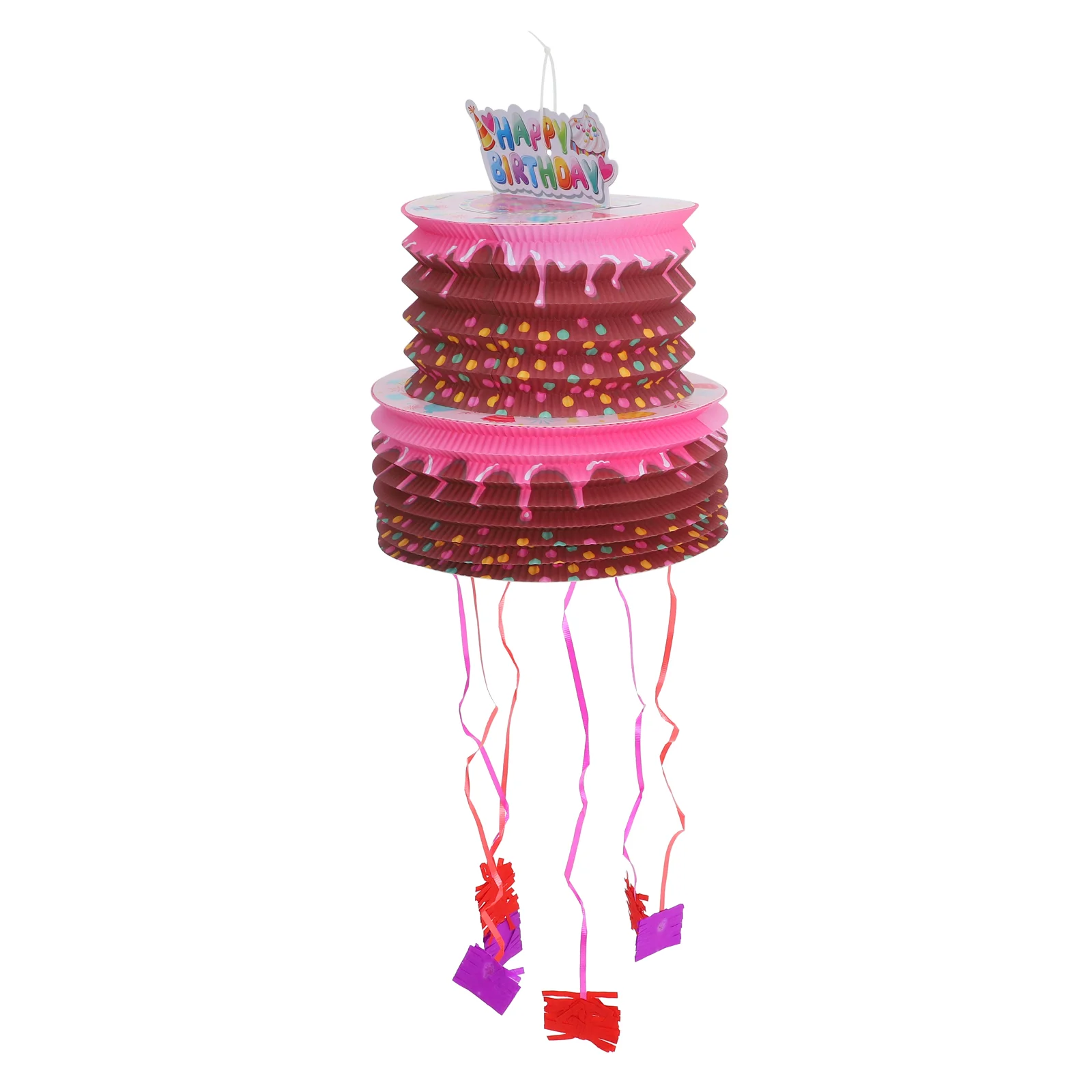 Mini Pull String Pinata Cake for Kids Paper Decoration Large Pinatas Birthday Party Carnival Prop