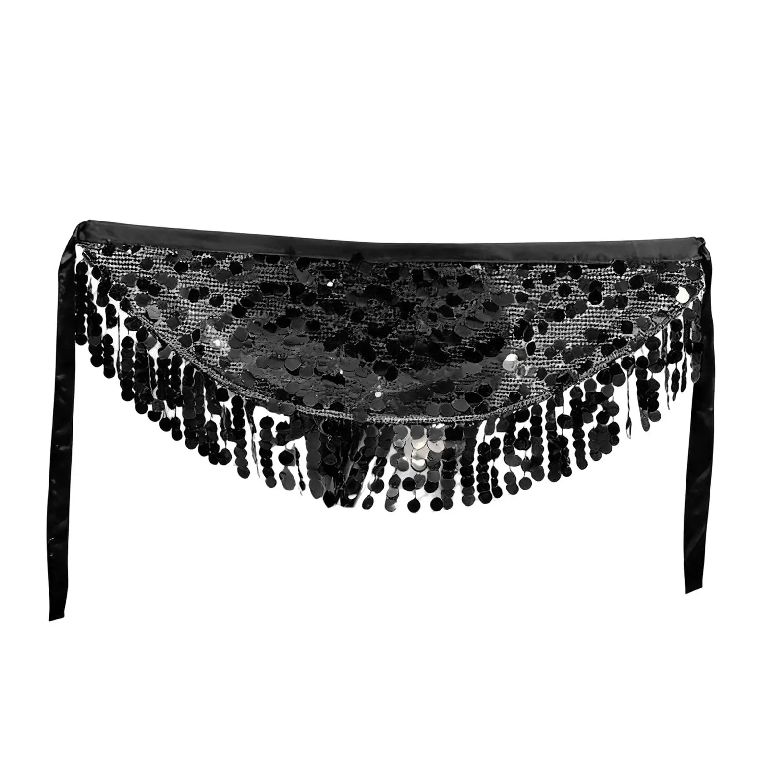 ผ้าพันเอวสำหรับเต้นระบำหน้าท้องแบบมีประกาย สำหรับการแสดงในงานบอลรูมและไนท์คลับ