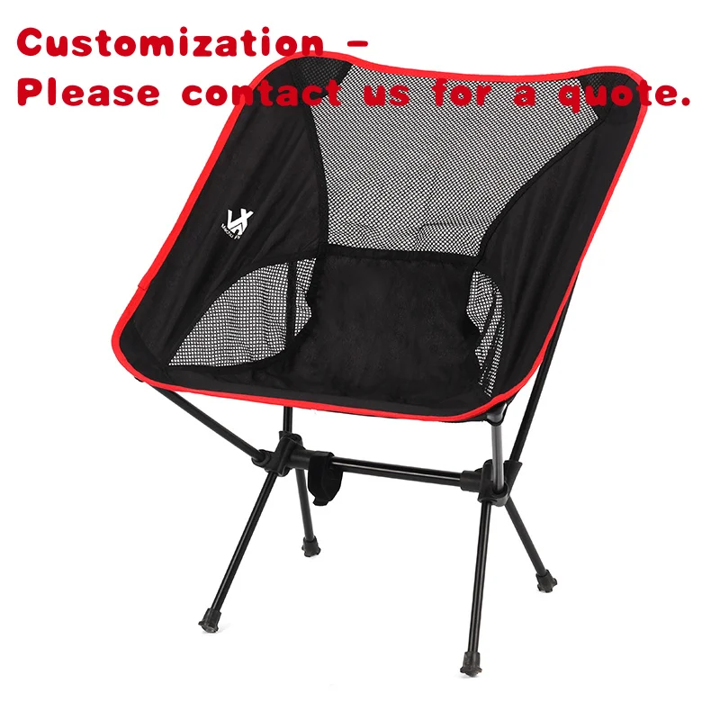 custom.Ultralight Collapsable Portable Aluminum Fishing Folding Moon Camping Backpacking Chair With Carry Bag