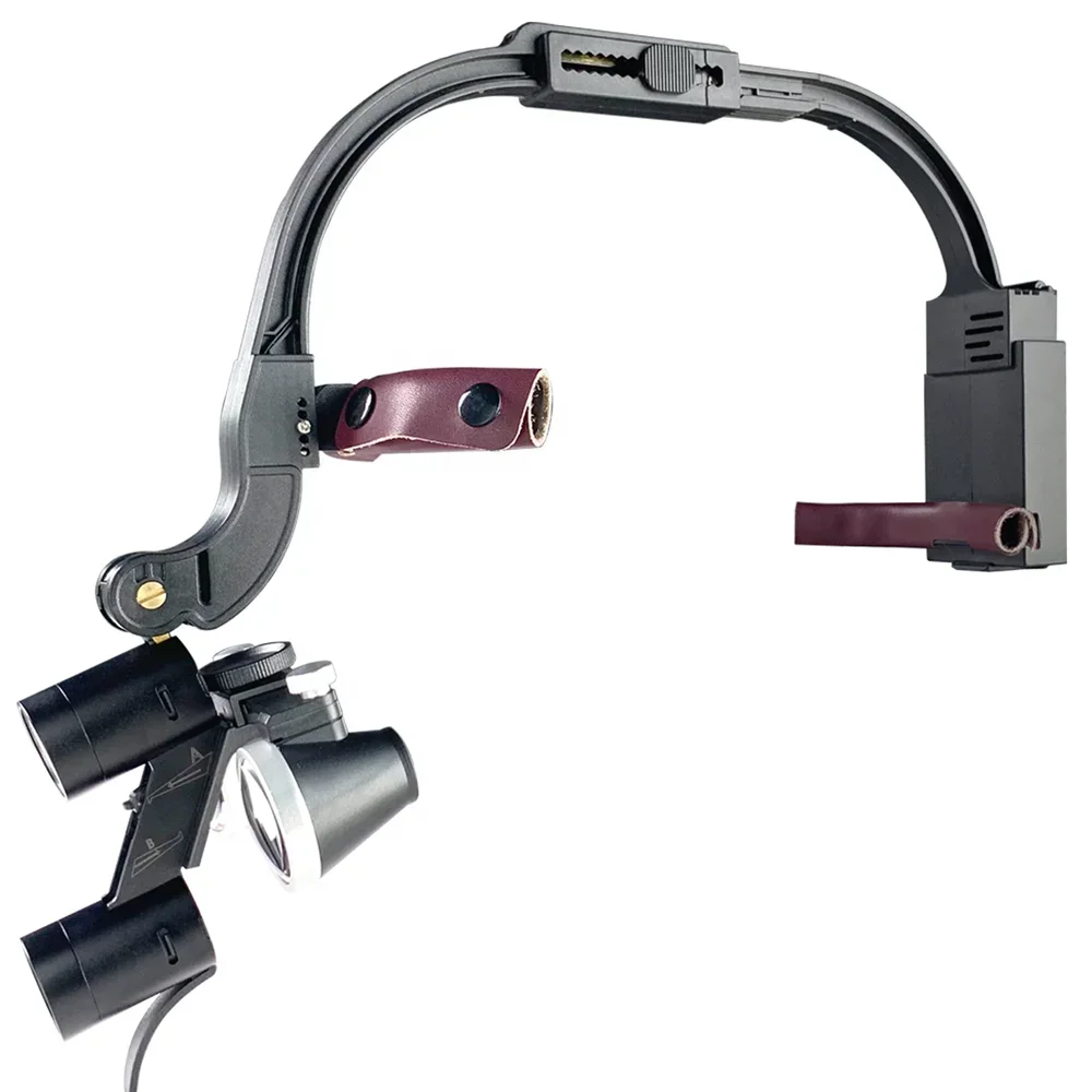 Dentalss LED Headlight Binocular Loupes 2.5X/3.5X Headband Ajustable 5W Dentist Surgical Headlamp Dentistry Magnifier