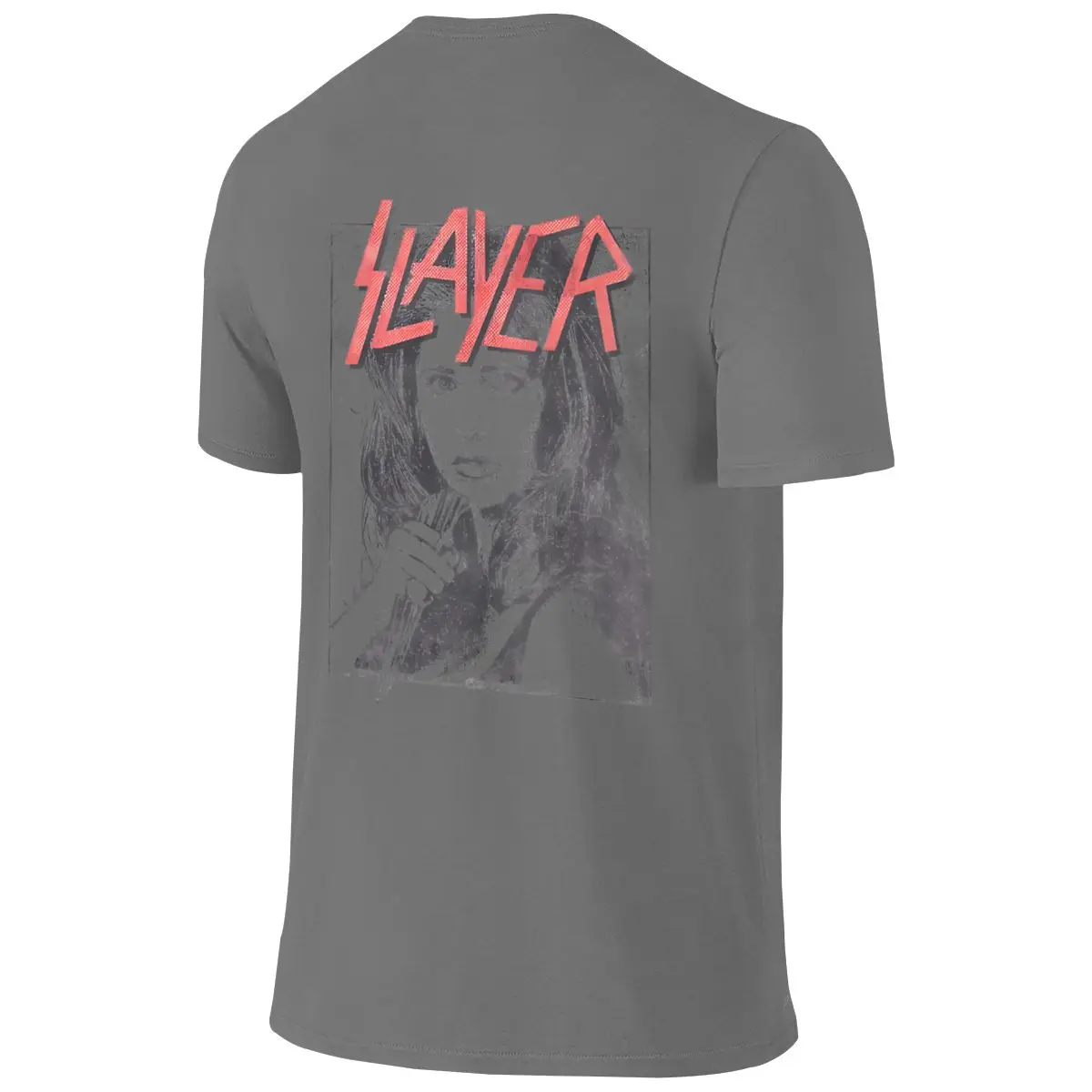Slayer Buffy Dropped Shoulder Reversible T-shirtArtistic Style Lazy Feeling Short Sleeve