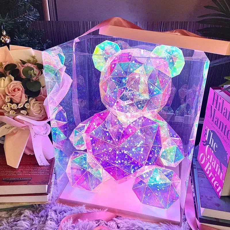 

Glowing Teddy Bear Led Colorful Deer Lamp Fantasy Rabbit Atmosphere Gift Box Party Home Decoration Birthday Valentine Gifts Toys