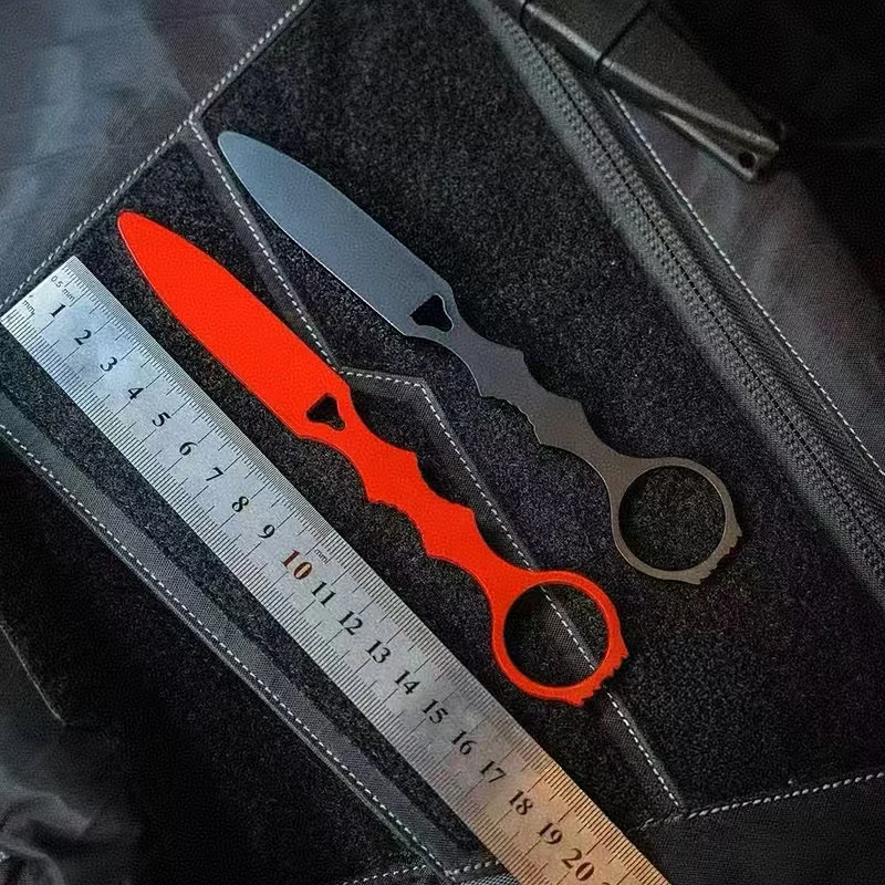 2026年モデルの屋外用未研磨小型ストレートナイフ、持ち運びやすいedc440ブレードトレーニングナイフ、トレーニングシース