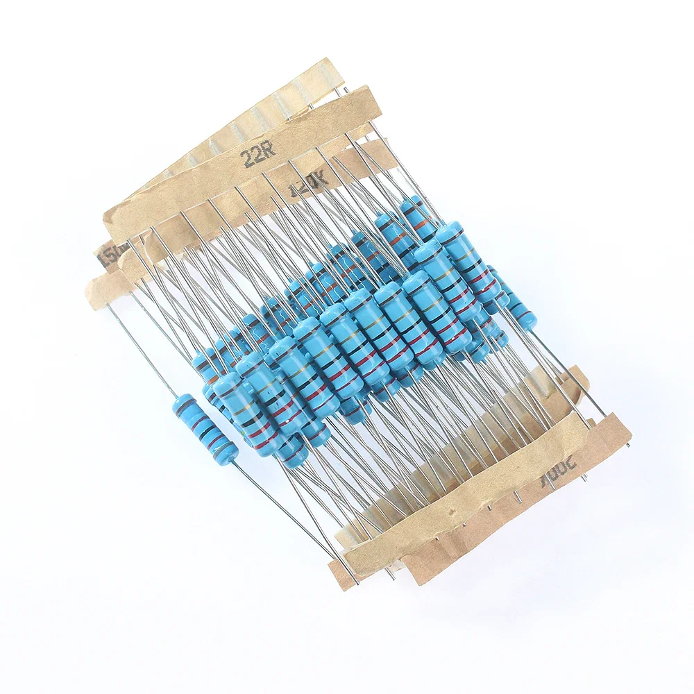 Imagem -02 - Metal Film Resistores Variedade Kit w Resistor Grupo 22r1m Ohm 23 Tipos Watt Through-hole Resistência 230 Pcs