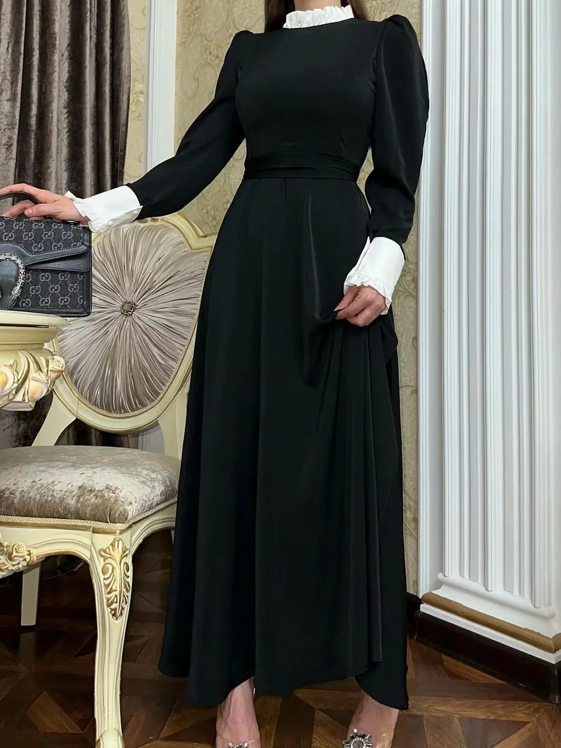 Eid Robe douce musulmane pour femmes à lacets robes Largo Abaya Maroc robes de soirée Ramadan caftan dubaï arabe longue Robe 2025