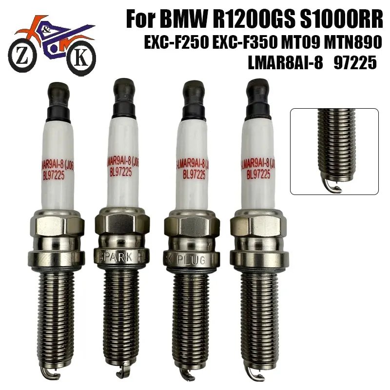 

Свеча зажигания мотоцикла для BMW R1200GS S1000RR EXC-F250 EXC-F350 MT09 MT09SP MTN890 MT890D LMAR8AI-8 Замена системы зажигания