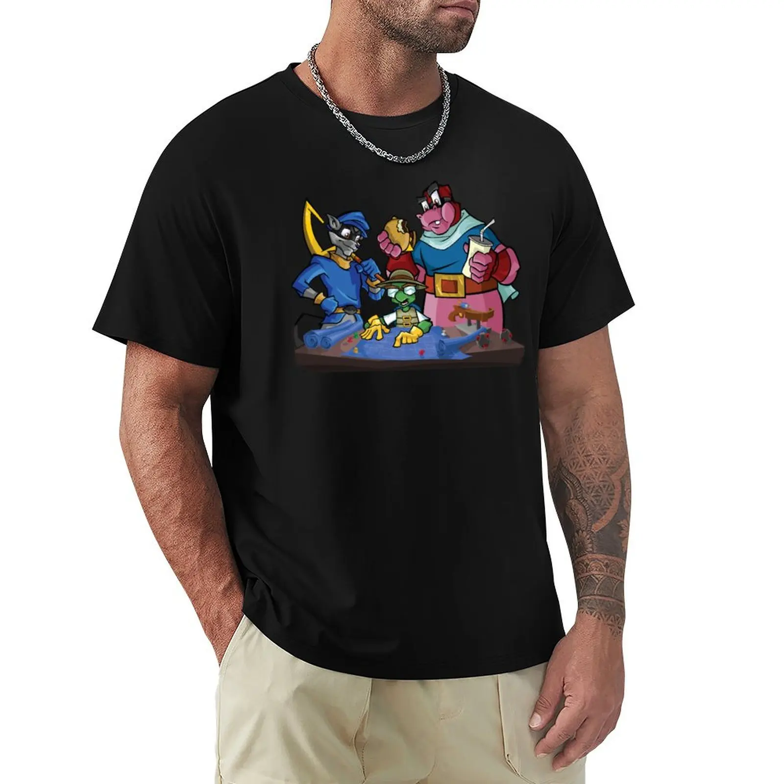 

Sly Cooper and the Gang T-Shirt oversizeds blue archive Men's t-shirts