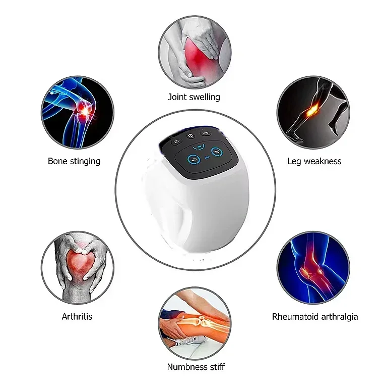 Cordless Knee Massager Infrared and Vibration Knee Pain Relief for Swelling Stiff Joints Stretched Ligament and Muscles Injuries