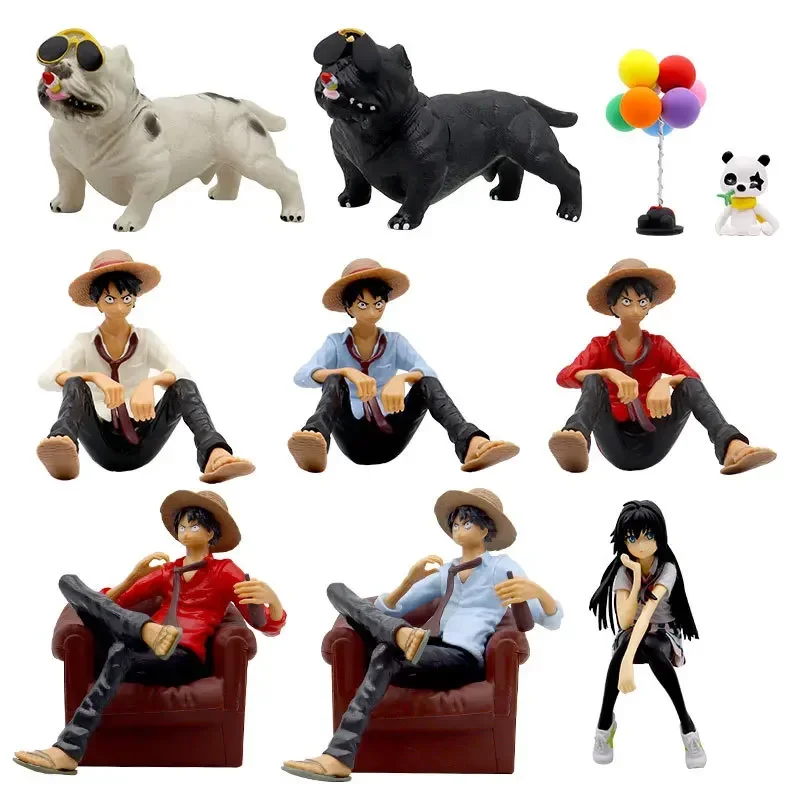 Monkey D Luffy Yukino Action Figures Cartoon One Piece Model Auto Center Console Decoration Car Interior Ornaments Accessories