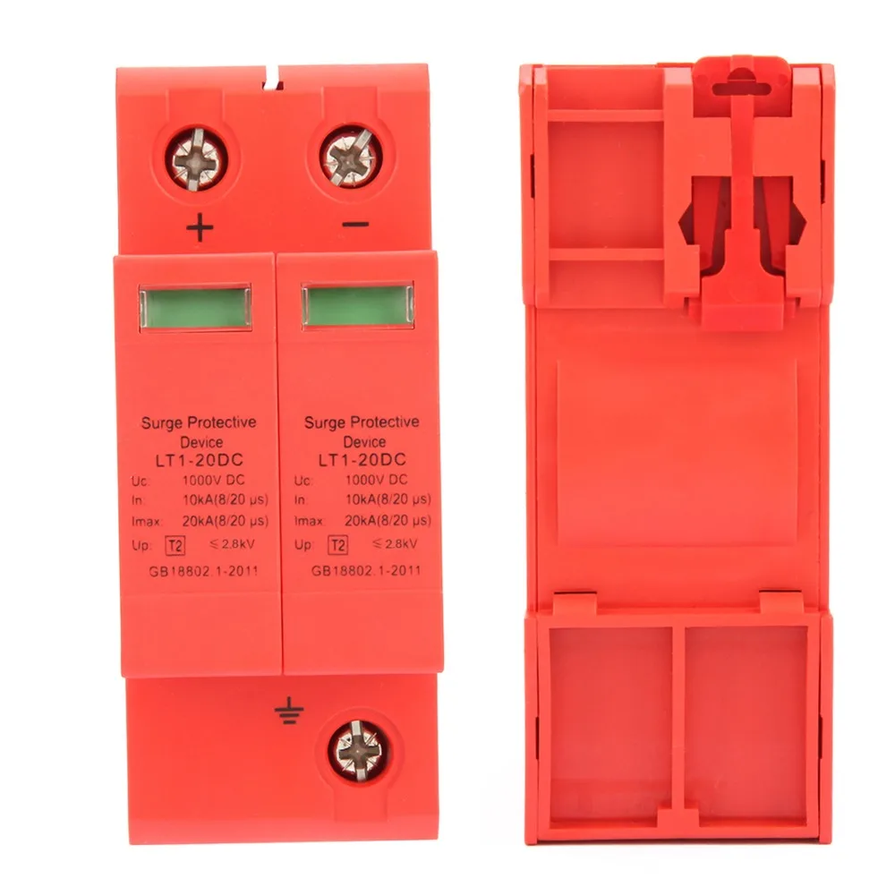 Overvoltage Protection 2P House Protective Device 20KA 1000VDC Low Voltage Arrester House Arrester Device Electrical Systems