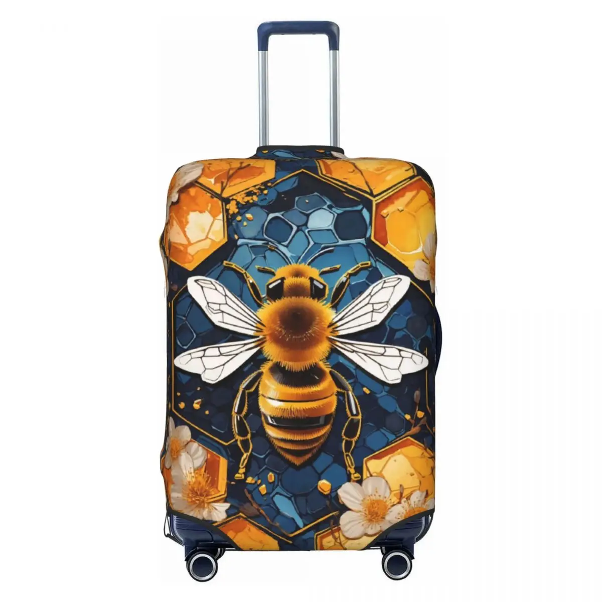 

Fashion Bee And Honeycomb Print Luggage Cover Protector Elastic Travel Suitcase Covers