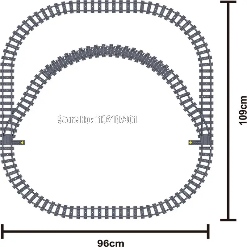 Ql0313 1464 قطعة تعمل بالبطارية الكهربائية الرجعية قطار السكك الحديدية المسار السكك الحديدية اللبنات لعبة الطوب