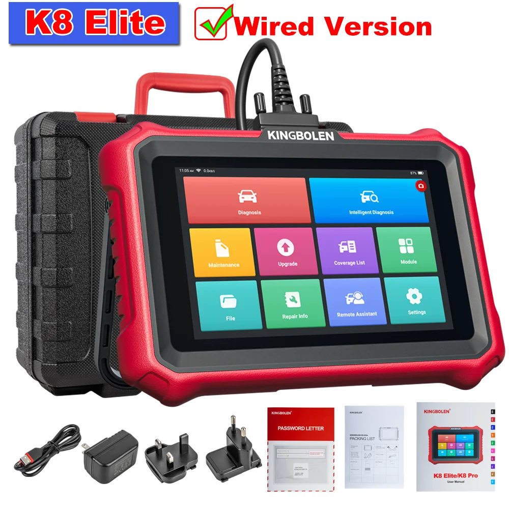 KINGBOLEN K8 PRO ALL Systeem Bidirectioneel Scan diagnostisch hulpmiddel OBD2-scanner 34+ Reset Actieve test ECU-codering FCA CAN FD & DOIP - afbeelding 1