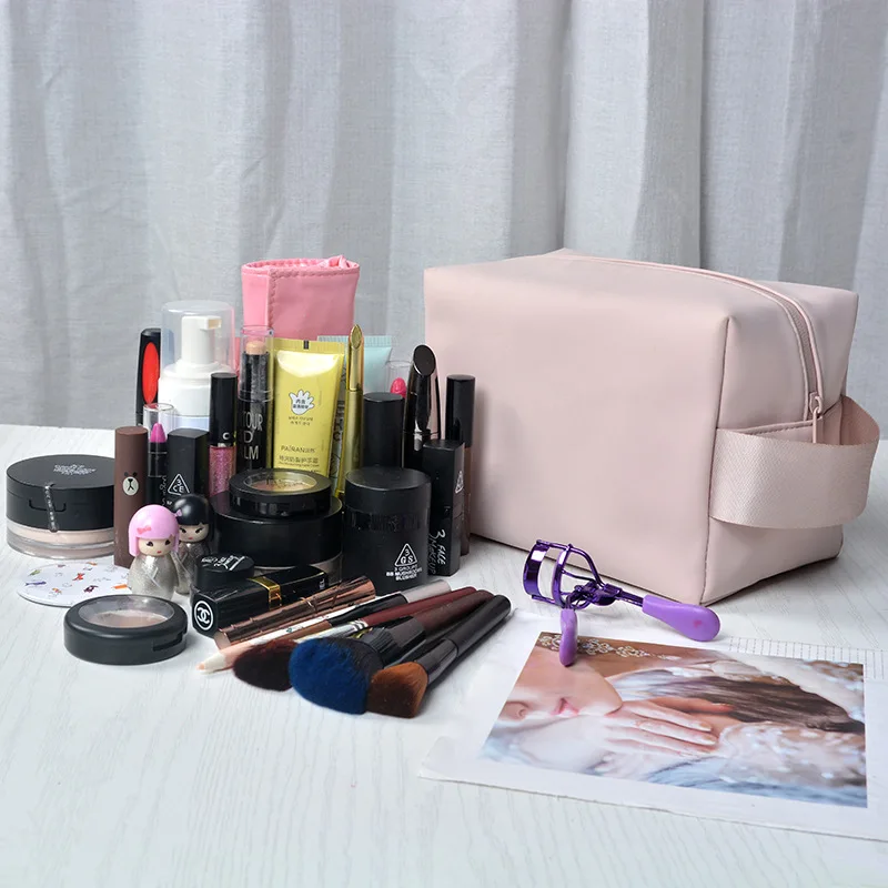 High-grade PU Waterproof Multi-functional Large-capacity Portable Partition Cosmetic Bag Storage Toilet Bag Octagonal Bag