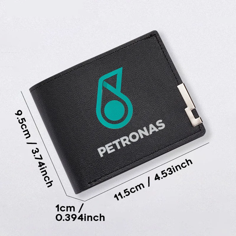 PETRONAS-LOGO, EMBELLIERT, SLANKE BRIEFTASCHE FÜR HERREN, PU-LEDER, LANGLEBIG, LEICHT, BUSINESS-STIL, KOMPAKTES DESIGN FÜR TÄGLICHEN GEBRAUCHEN