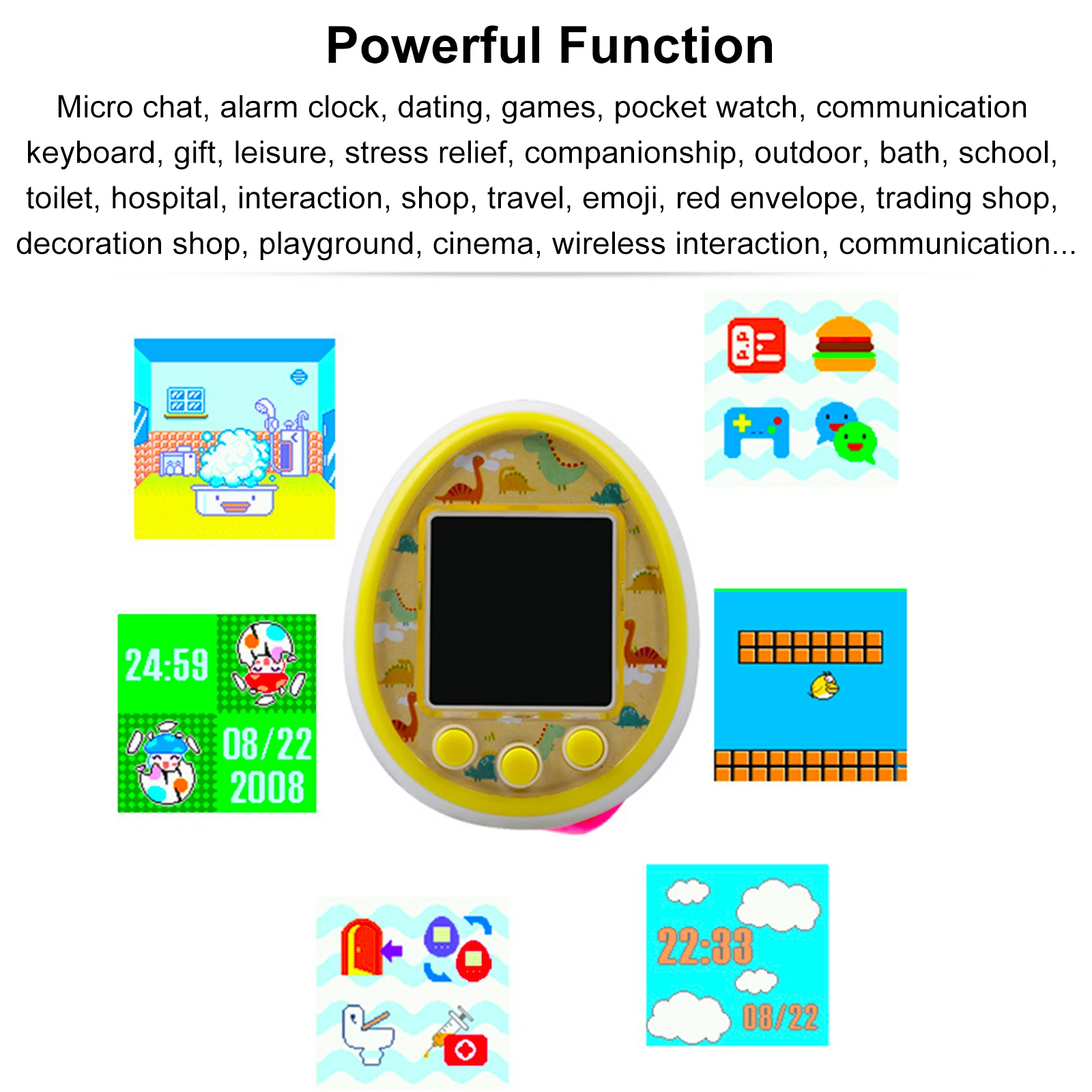 Tamagotchis Funny Kids Electronic Pets Toys Nostalgic Pet In One Virtual Cyber Pet Interactive Toy Digital Screen DH E-pet 300MA