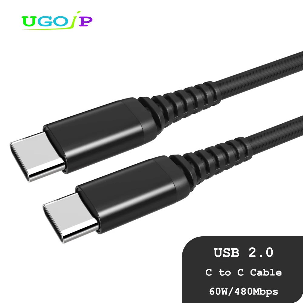 Cable Micro USB UGOjP de 60W para Carga Rápida, Cable de Datos USB a Tipo C, Cable USB para Tablet, Teléfono Móvil Android, Cable de Carga USB