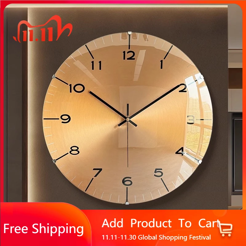 

Современные круглые настенные часы, минималистичные европейские автоматические настенные часы классического дизайна, винтажные скандинавские металлические часы, декор комнаты Horloge