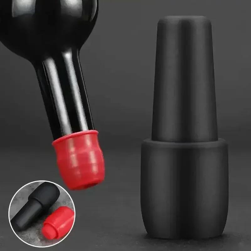 5/10pcs Silicone Wine Stoppers Reusable Sparkling Wine Bottle Stopper Beverage Bottle Sealer Keep Champagne Fresh Kitchen Tools