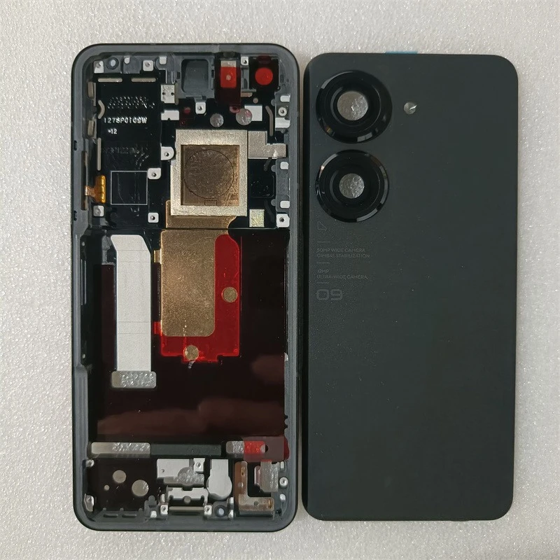 Полный чехол для телефона Asus Zenfone 9 AI2202, металлическая средняя рамка + крышка батарейного отсека, запасные части корпуса задней двери Полный чехол для телефона Asus Zenfone 9 AI2202, металлическая средняя рамка + крышка батарейного отсека, запасные части корпуса задней двери