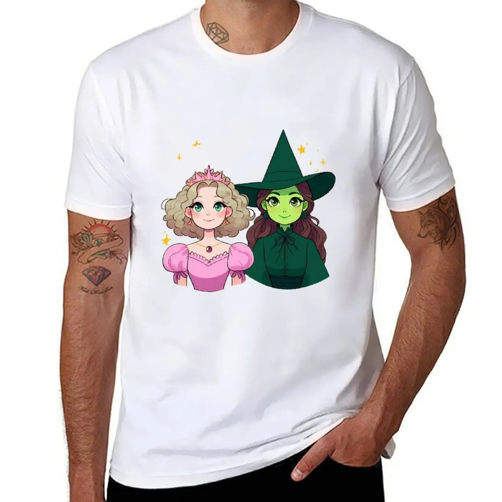 

Elphaba & Glinda Wicked the Musical T-Shirt cotton t shirt pack printed t shirts for man T-Shirt