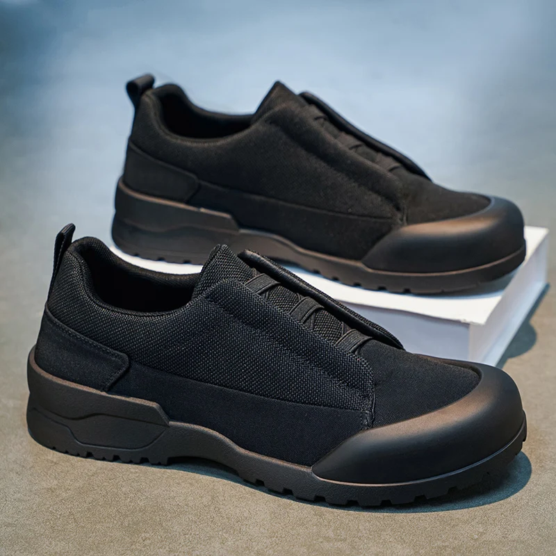 

Весенне-летняя мужская обувь: модные рабочие кроссовки, однотонные, универсальные, повседневные, спортивные.