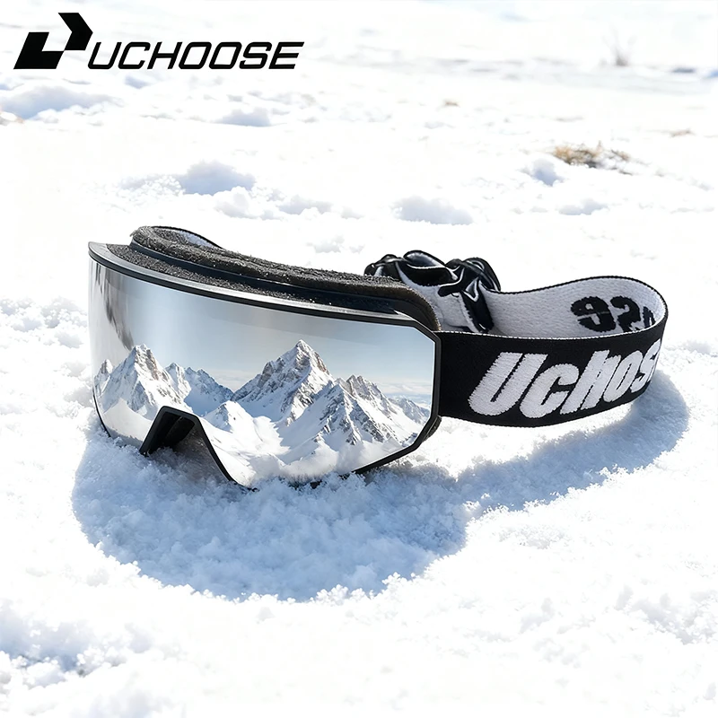 

Uchoose NEW Double Layers Anti-Fog Ski Goggles Snowmobile Eyewear Outdoor Sport Snow Snowboard Glasses