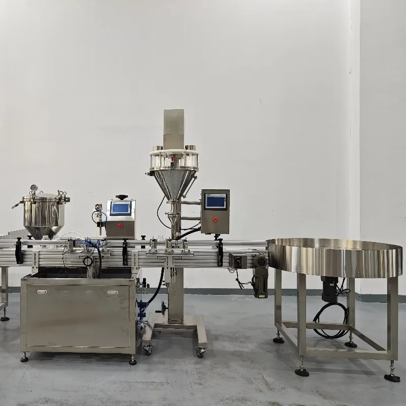 Full Automatic Powder Filler Online Bottle Jar Filling Line Filling Powder Machine Customized