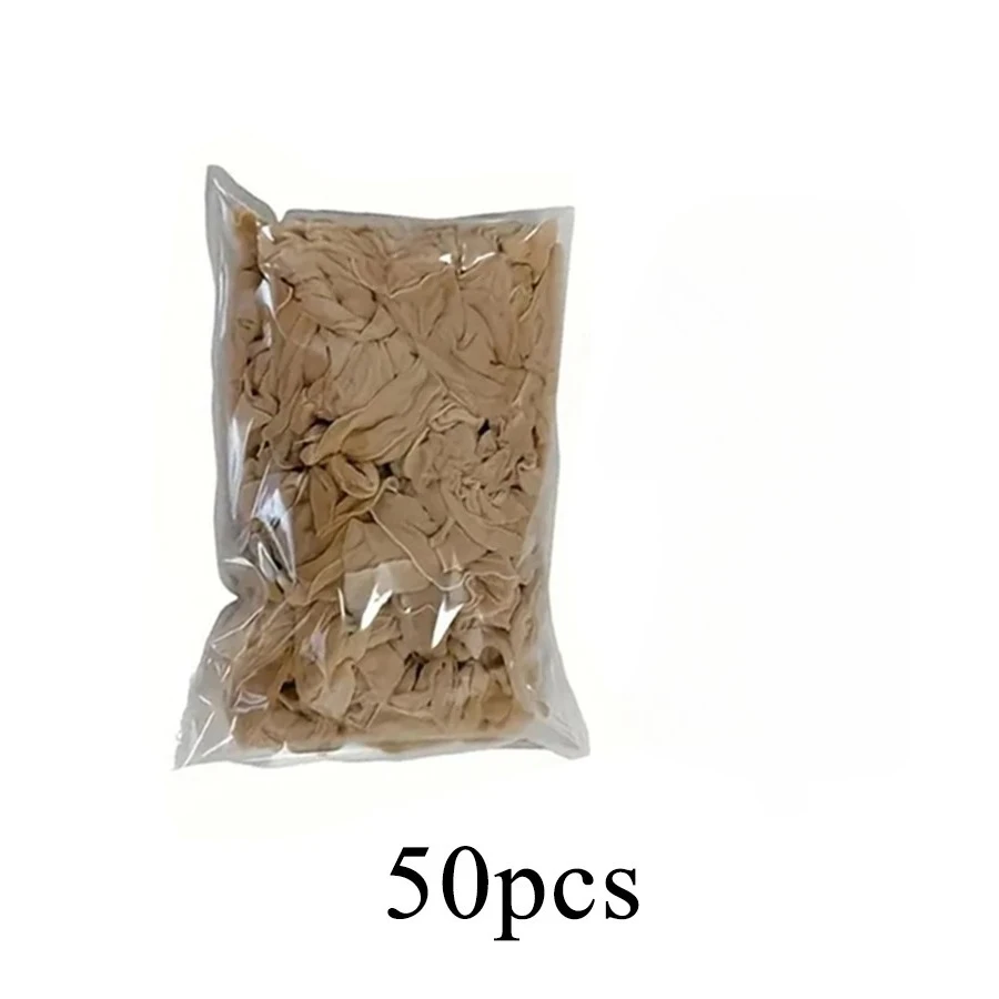 100 stuks HD pruik caps hoge kwaliteit transparant HD haarnetjes weven nylon rekbare kant voor pruik cap voor vrouwen mannen lichtbruin